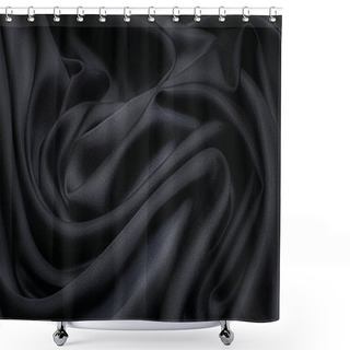 Personality  Silk Fabric, Cadi, Black Color In The Artistic Layout Shower Curtains