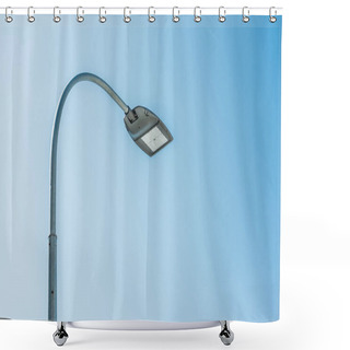 Personality  Low Angle View Of Street Lamp Against Blue Sky Shower Curtains