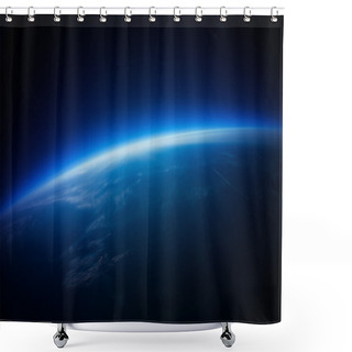 Personality  Earth From Universe (taken 20km Above Ground) Real Photo Shower Curtains