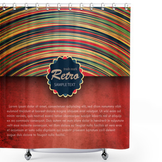 Personality  Retro Background With A Frame Shower Curtains