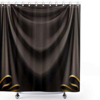 Personality  Luxury Black Background Shower Curtains