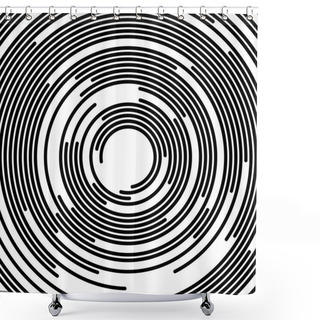 Personality  Abstract Concentric Circles Background Shower Curtains