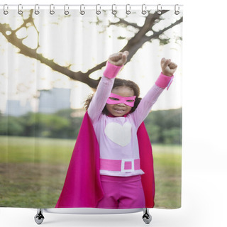Personality  Superheroes Cheerful Girl Have Fun Shower Curtains