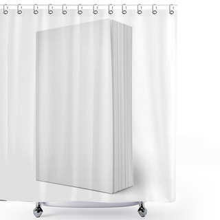 Personality  Blank Vertical Softcover Book Template With Pages. Shower Curtains