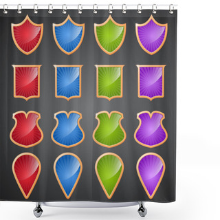 Personality  Vector Glossy Banners, Vector Design Shower Curtains