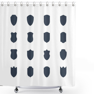 Personality  Shield Shapes Shower Curtains