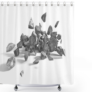 Personality  Group Of Rocks And Stones Shower Curtains