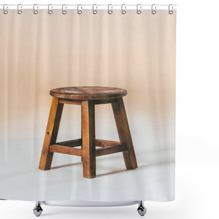 Personality  Close Up View Of Old Fashioned Wooden Chair Shower Curtains