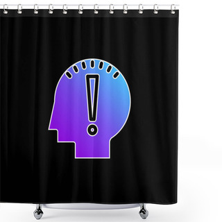 Personality  Begin Blue Gradient Vector Icon Shower Curtains