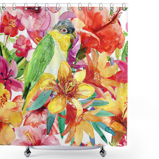 Personality  Watercolor Floral Painting Pattern  Shower Curtains
