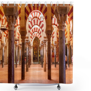 Personality  The Mezquita (Mosque) Of Cordoba Is A Roman Catholic Cathedral And Former Mosque Situated In The Andalusian City Of Cordoba, Spain. Shower Curtains