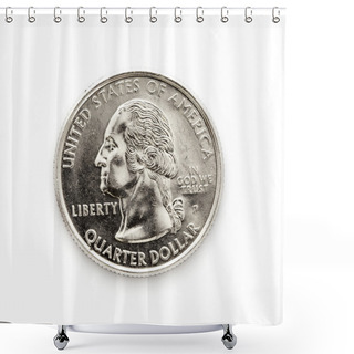 Personality  Quarter Dollar Coin Shower Curtains