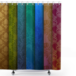 Personality  Background Of Multi-colored Curtains Shower Curtains