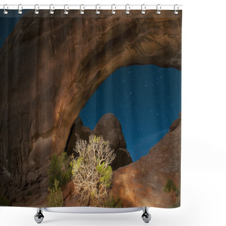 Personality  Windows Arches National Park At Night Shower Curtains