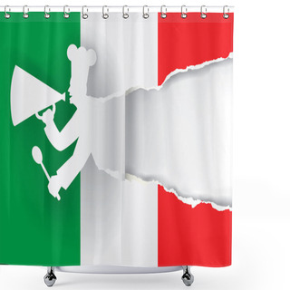 Personality  Italian Regional Cuisine Promotion Template Shower Curtains