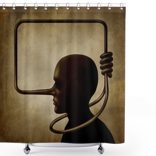 Personality  Lies Kill Concept Shower Curtains