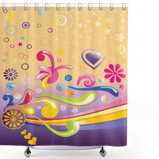 Personality  Dancing Objects Shower Curtains
