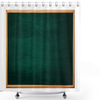 Personality  Empty Green Chalkboard Or School Board Background And Texture With Wood Frame, Education And Back To School Concept Idea. Shower Curtains