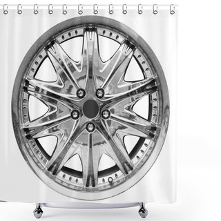 Personality  Car Tyre Disc Shower Curtains