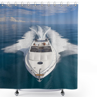 Personality  Motor Boat, Rio Yachts Best Italian Yacht Shower Curtains