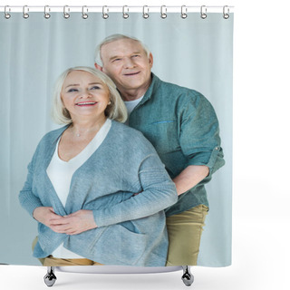 Personality  Happy Senior Couple Shower Curtains