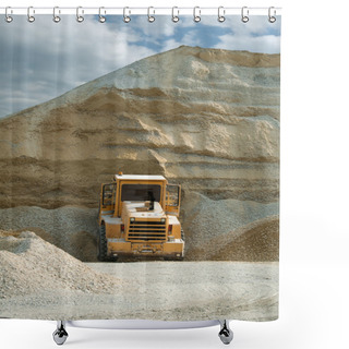 Personality  Bulldozer In Quarry Shower Curtains