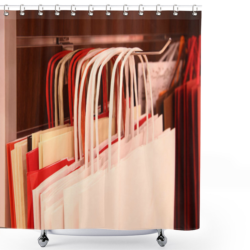 Personality  Shopping Bags In Market Shower Curtains