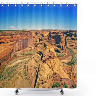 Personality  Chinle Creek In Canyon De Chelly, Arizona Shower Curtains
