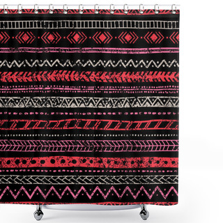Personality  Seamless Vintage Pattern. Ethnic And Tribal Motifs. Grungy Textu Shower Curtains