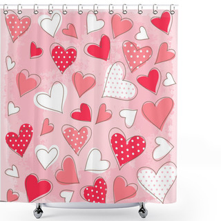 Personality  Happy Valentine's Day Shower Curtains