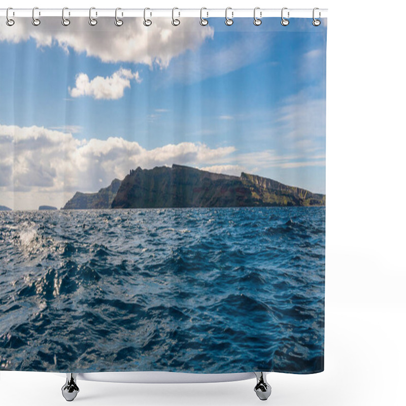 Personality  Sunlight On Tranquil Aegean Sea Near Island In Greece  Shower Curtains