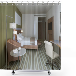 Personality  Master Bedroom In Contemporary Style Shower Curtains