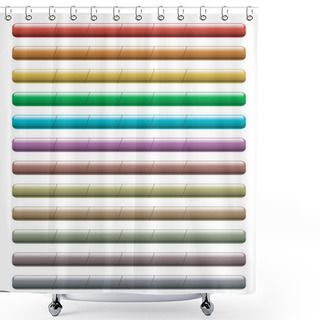 Personality  Rainbow Buttons Shower Curtains