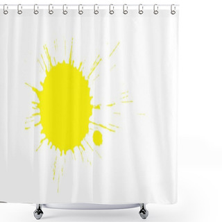 Personality  Yellow Paint Splash Shower Curtains