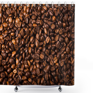 Personality  Full Frame Shot Of Freshly Roasted Coffee Beans Shower Curtains