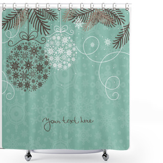 Personality  Retro Christmas Background Shower Curtains