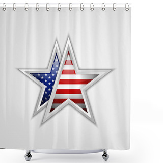 Personality  American Star Shower Curtains