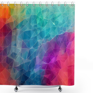 Personality  Colorful Background With Mosaic Lines, Geometric Pattern Shower Curtains