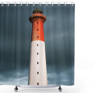 Personality  Lighthouse With Stormy Clouds Shower Curtains