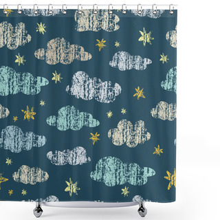 Personality  Pattern Of Clouds And Stars. Shower Curtains