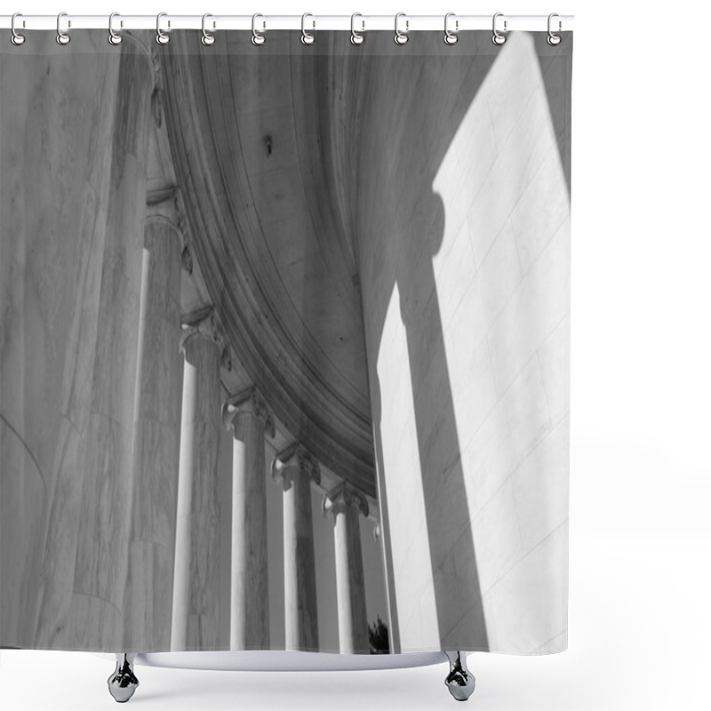 Personality  Stone Pillars At The Jefferson Memorial Shower Curtains