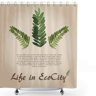 Personality  Eco Leaf 4 Shower Curtains