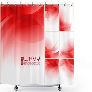 Personality  Wavy Abstract Background Shower Curtains