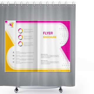 Personality  Modern Brochure Design Shower Curtains