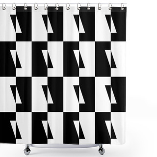 Personality  Parallelogram Shape In Contrast Color, Black White, Can Use For Wallpaper, Cover, Decoration, Ornate, Ornament, Background, Wrapping, Fabric, Textile, Fashion, Tile, Carpet Pattern, Etc. Vector  Shower Curtains