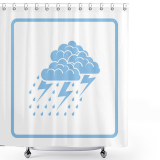 Personality  Blue Thunderstorm Icon Shower Curtains