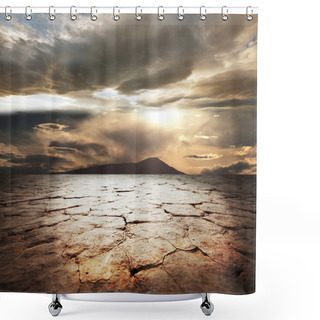 Personality  Drought Land Shower Curtains