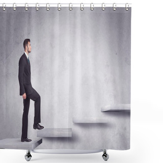 Personality  Stepping Up A Staircase Shower Curtains