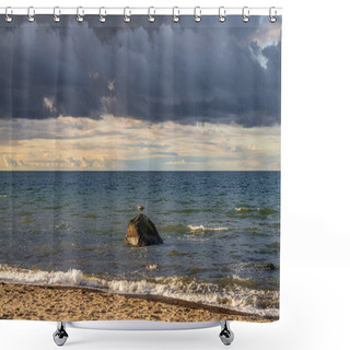 Personality  The Beach In Bakenberg And The Baltic See Coast, Mecklenburg-Western Pomerania, Germany Shower Curtains