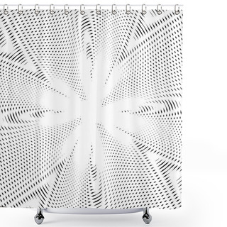 Personality  Moire Pattern, Monochrome Background Shower Curtains